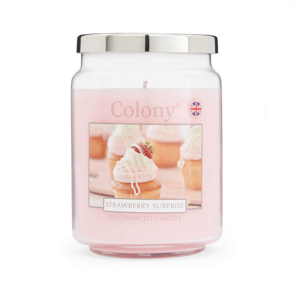 Wax Lyrical Colony Large Scented Candle Jar - Strawberry Surprise