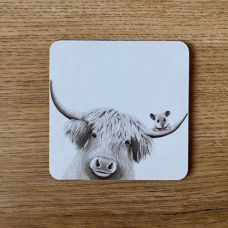 Katherine Sheard Coaster - Bessie Moo & Mouse