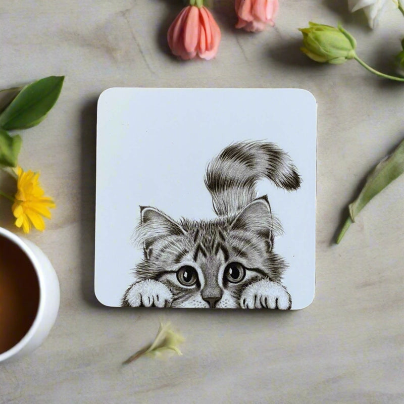 Katherine Sheard Coaster - Chester Cat