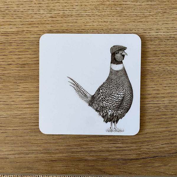 Katherine Sheard Coaster - Pheasant With Legs