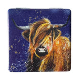 Alex Clark Vegan Leather Compact Mirror - Highland Cow