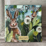 Alex Clark Vegan Leather Compact Mirror - Little Rabbits