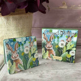 Alex Clark Vegan Leather Compact Mirror - Little Rabbits