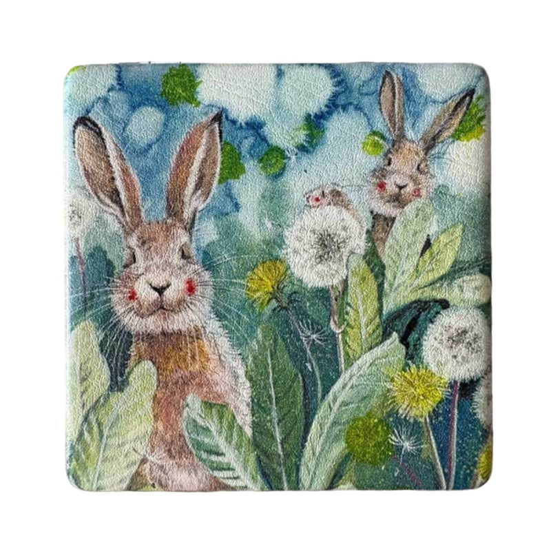 Alex Clark Vegan Leather Compact Mirror - Little Rabbits