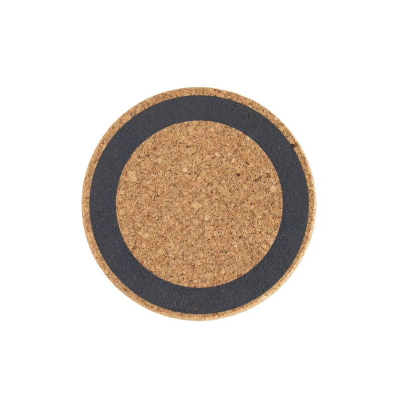 Liga Round Cork Coaster - Earth - Grey