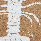 Liga Round Cork Placemat - Lobster - White