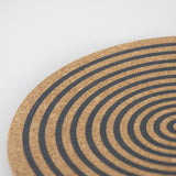 Liga Round Cork Placemat - Orbit - Grey