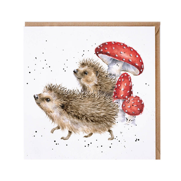 Wrendale Designs By Hannah Dale Card - A Prickly Adventure - Hedgehog