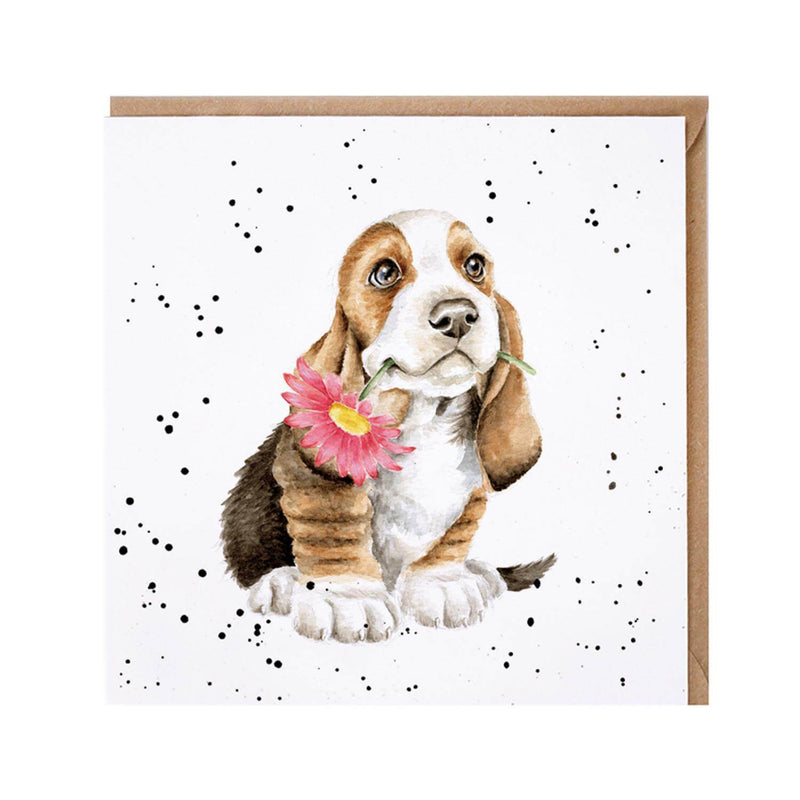 Wrendale Designs by Hannah Dale Card - Just For You - Basset Hound