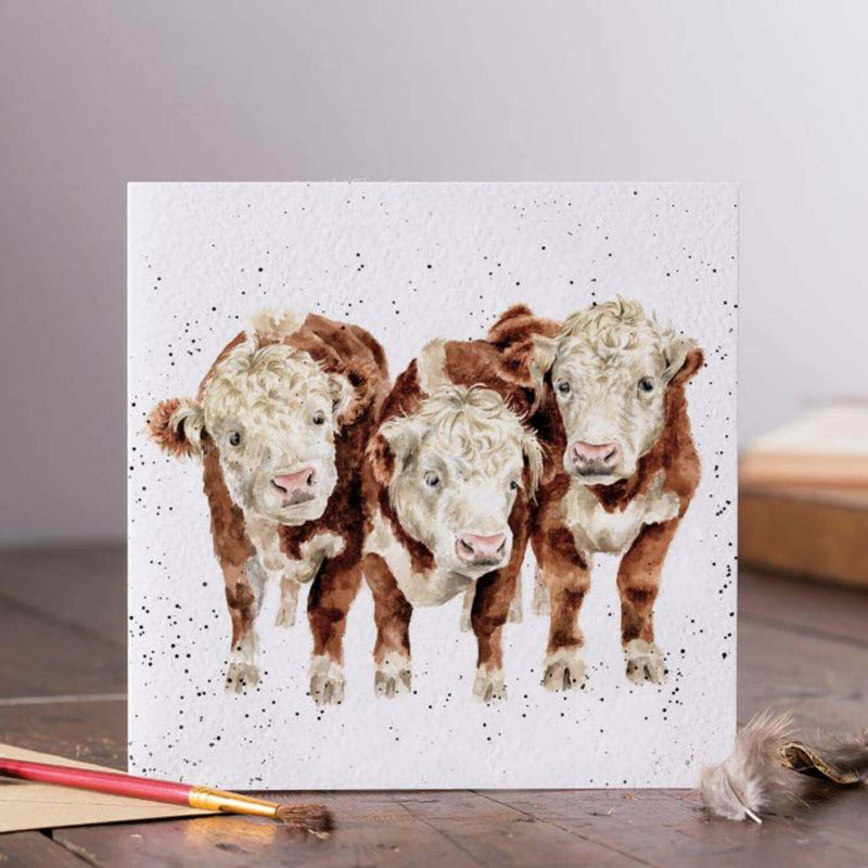 Wrendale Designs by Hannah Dale Card - Paddy, Percy & Pedro - Cows