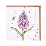 Wrendale Designs by Hannah Dale Card - Marsh Orchid - Bee