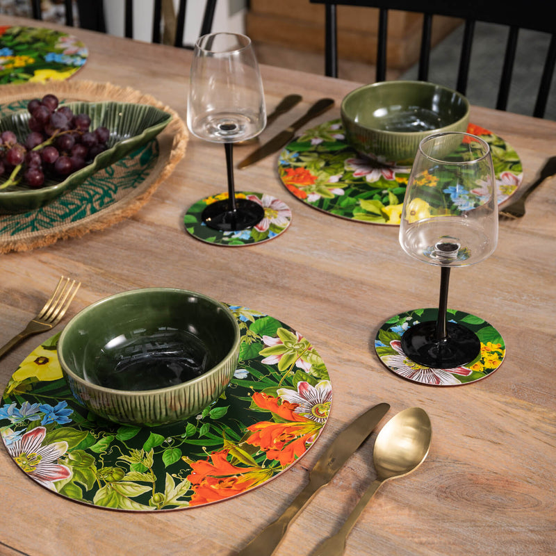 Creative Tops Set Of 4 Round Placemats - Floral