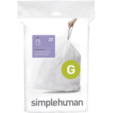 Simplehuman Code G Custom Fit Bin Liners - Pack of 20