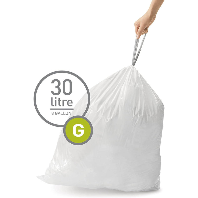 Simplehuman Code G Custom Fit Bin Liners - Pack of 20