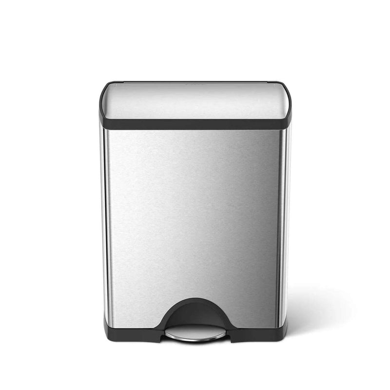 Simplehuman Fingerprint-Proof 46 Litre Kitchen Bin - Brushed Stainless Steel