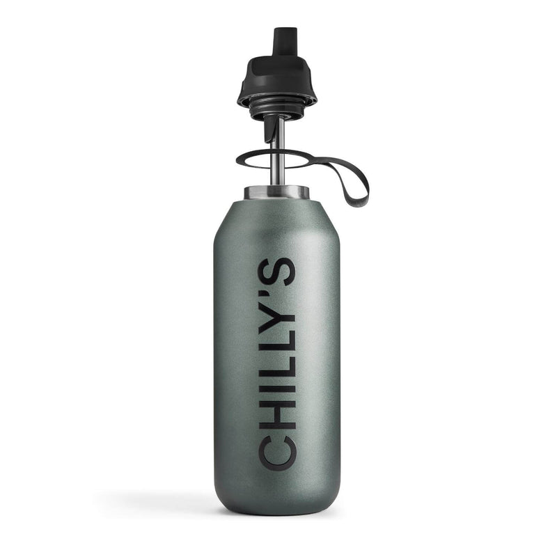 Chilly's Series 2 500ml Flip Reusable Water Bottle - Ombre Slate