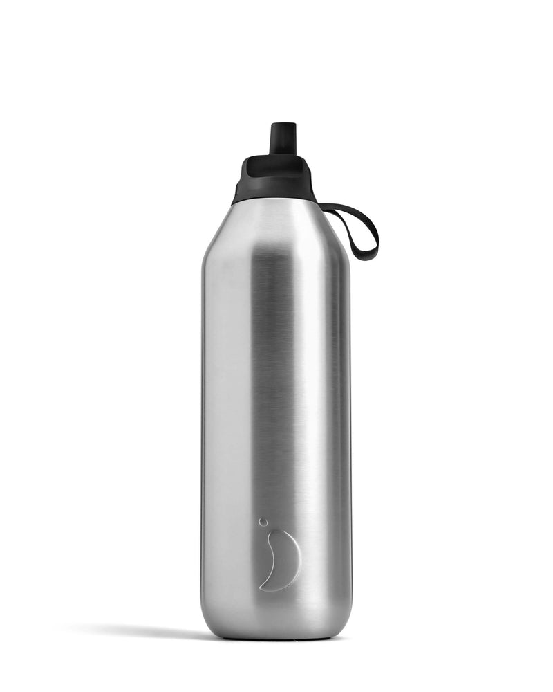 Chilly's Series 2 Flip Reusable 1000ml 90% Recycled Stainless Steel Water Bottle