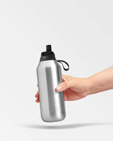 Chilly's Series 2 Flip Reusable 500ml 90% Recycled Stainless Steel Water Bottle