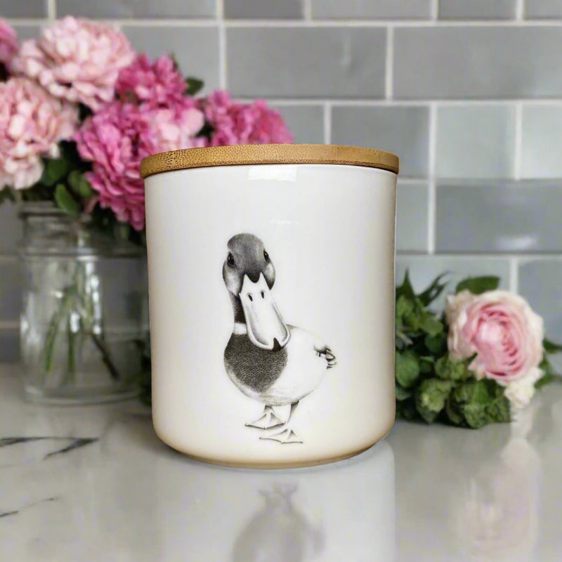 Katherine Sheard Fine China Storage Jar - Duke Duck