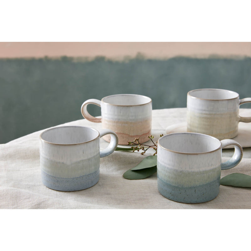 Denby Stoneware Kiln Accents 295ml Small Ridged Mug - Light Blue