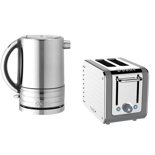 Dualit Architect 1.5 Litre Jug Kettle & 2-Slice Toaster Set - Grey & Stainless Steel