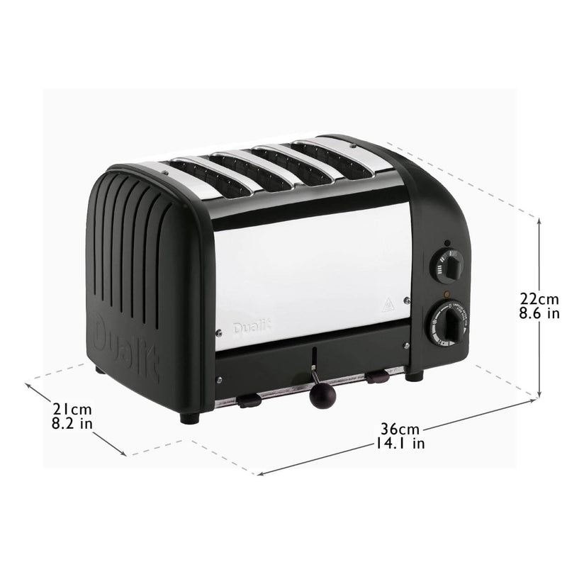 Dualit Classic Vario AWS 40370 4 Slice Toaster - Matt Black