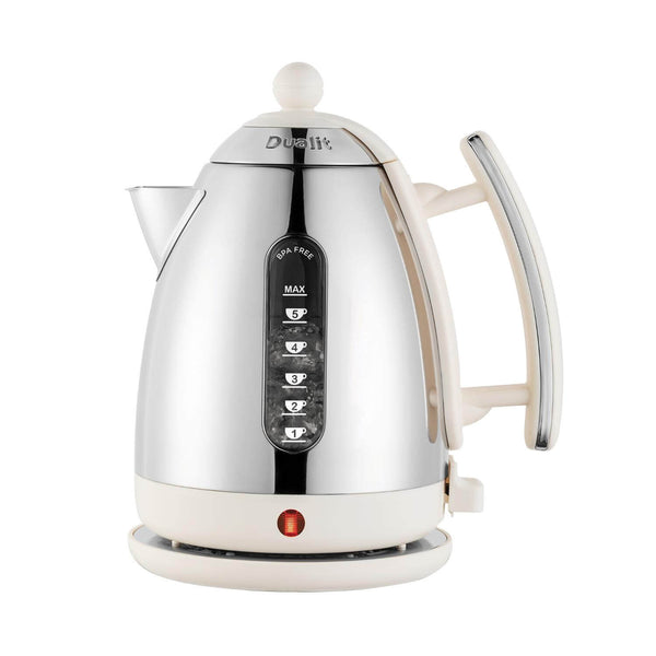 Dualit Lite 1.5 Litre Jug Kettle & 2-Slice Toaster Set - Canvas White & Chrome