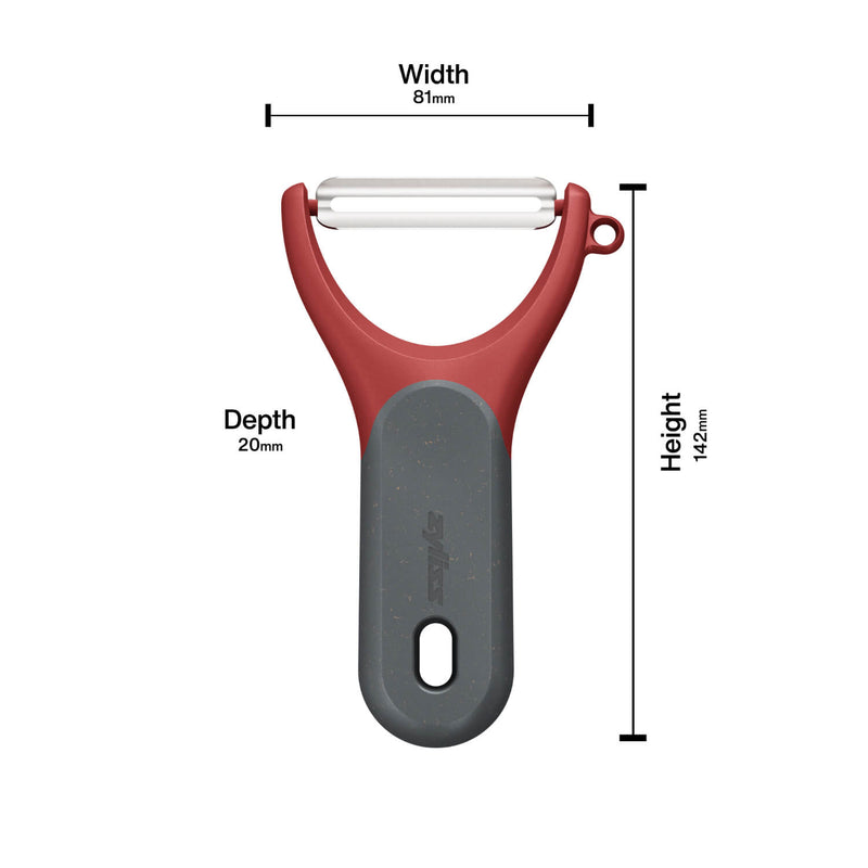 Zyliss Eco Handle Y Soft Skin Peeler - Red