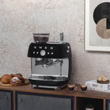 Smeg 50s Style Retro EGF03 Bean-to-Cup Espresso Coffee Machine - Black