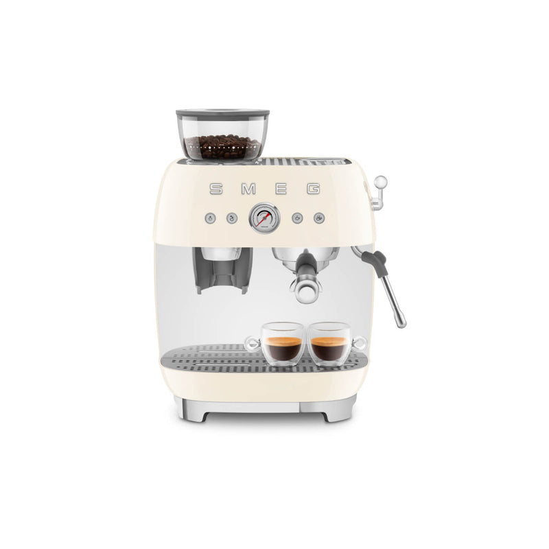 Smeg 50s Style Retro EGF03 Bean-to-Cup Espresso Coffee Machine - Cream