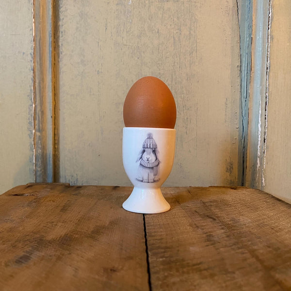 Katherine Sheard Fine China Egg Cup - Bobble Bunny