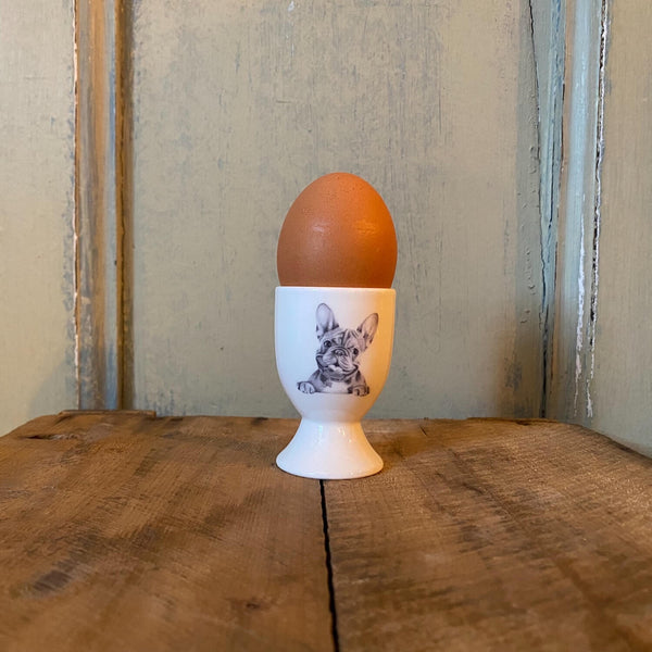 Katherine Sheard Fine China Egg Cup - Stanley Frenchie