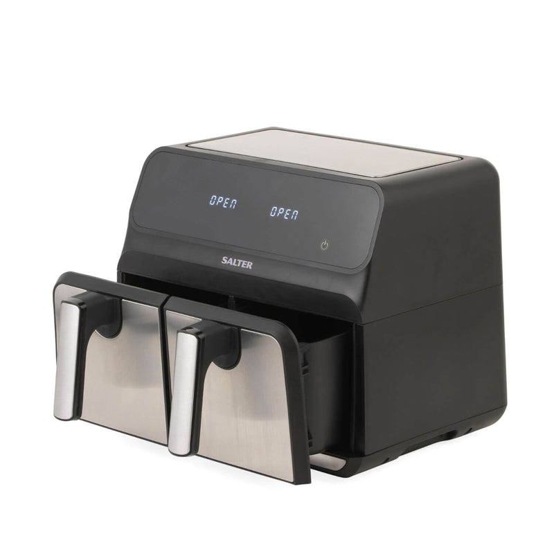 Buy Salter  EK5196 Double Drawer Air Pro 7.6 Litre Digital Air Fryer –  Potters Cookshop