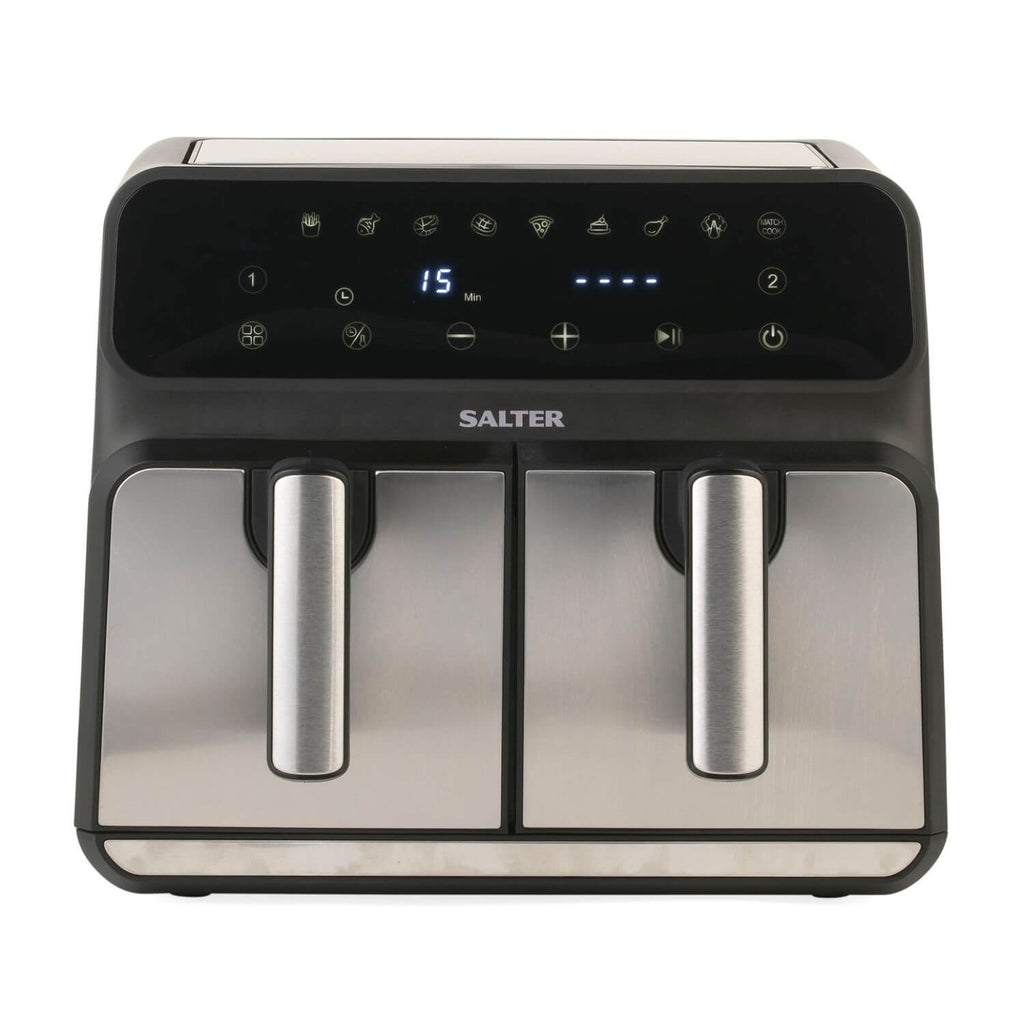 Buy Salter  EK5196 Double Drawer Air Pro 7.6 Litre Digital Air Fryer –  Potters Cookshop