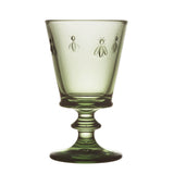 La Rochere Embossed Bee Olive Green Stemmed Goblet Wine Glass - 240ml