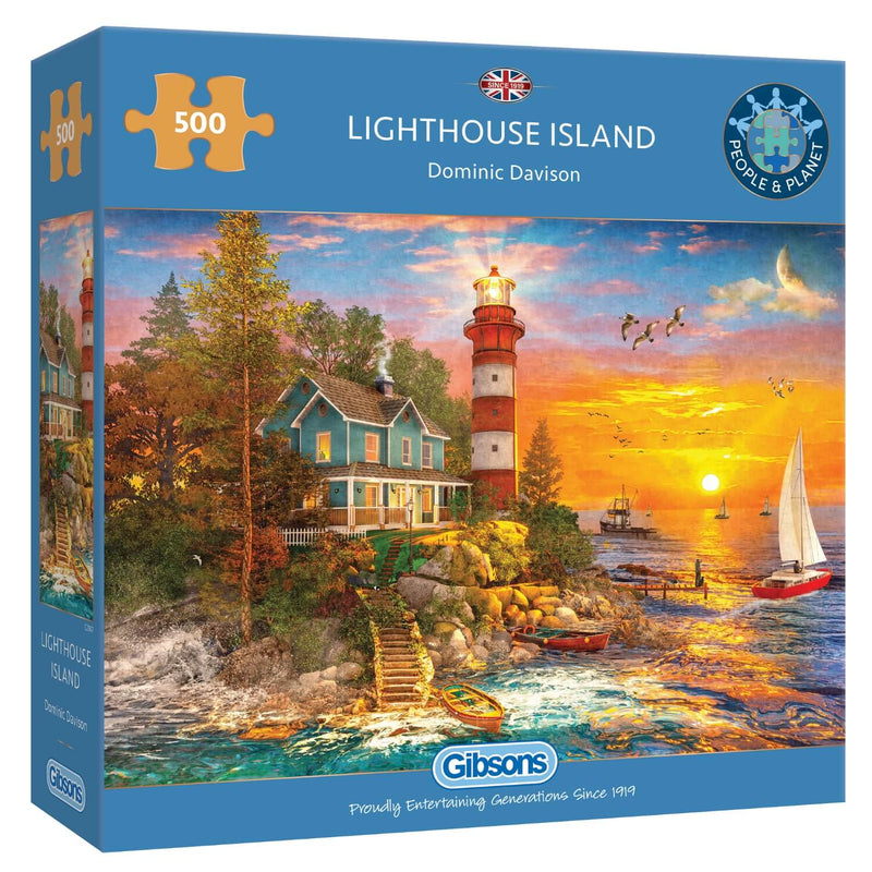 Gibsons 500 Piece Jigsaw Puzzle - Lighthouse Island