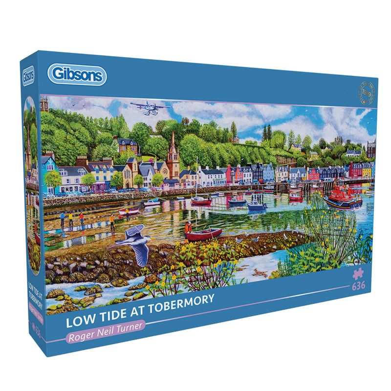 Gibsons 636 Piece Panoramic Jigsaw Puzzle - Low Tide At Tobermory