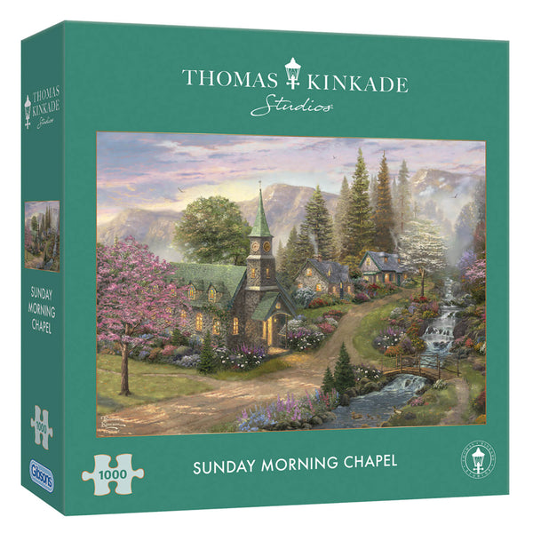 Gibsons 1000 Piece Jigsaw Puzzle - Thomas Kinkade - Sunday Morning Chapel