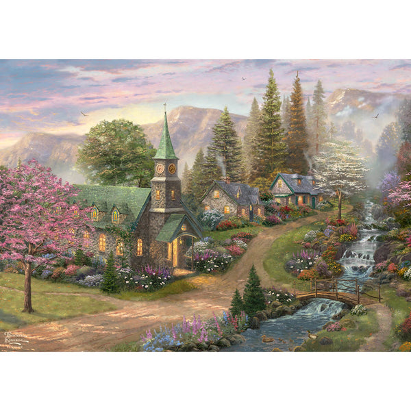 Gibsons 1000 Piece Jigsaw Puzzle - Thomas Kinkade - Sunday Morning Chapel