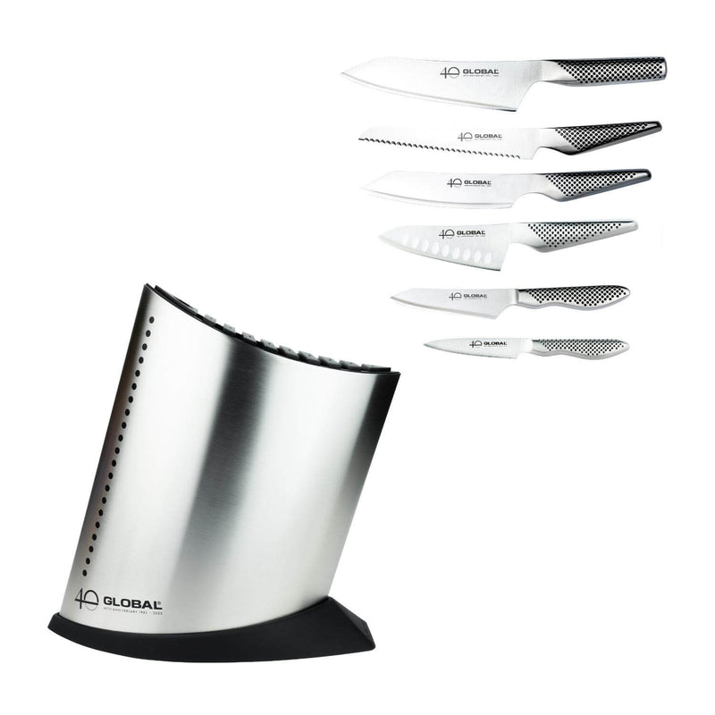 Global 40th Anniversary G-52AN7-C 7-Piece Knife Block Set