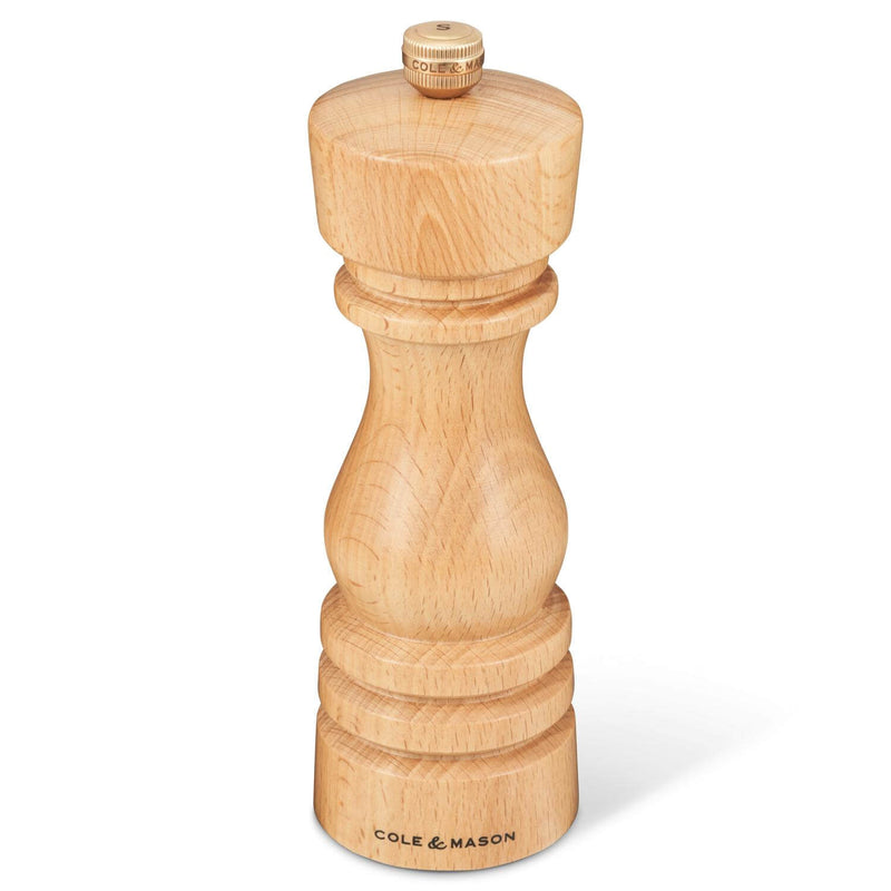 Cole & Mason London 18cm Beech Wood Salt Mill - Natural Beech