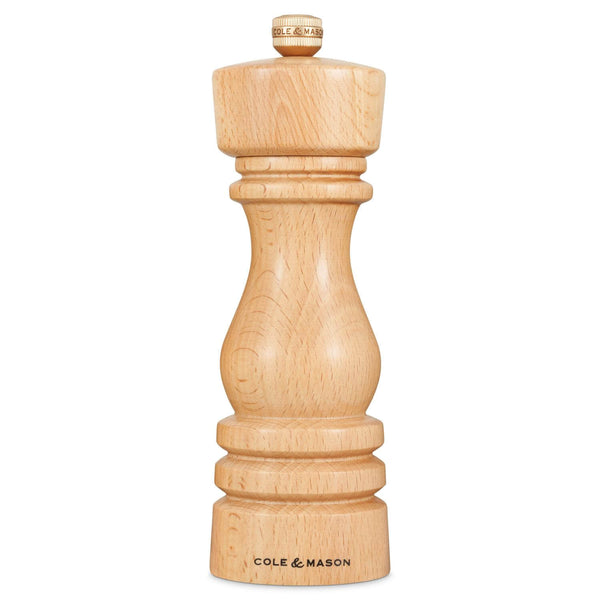 Cole & Mason London 18cm Beech Wood Salt Mill - Natural Beech