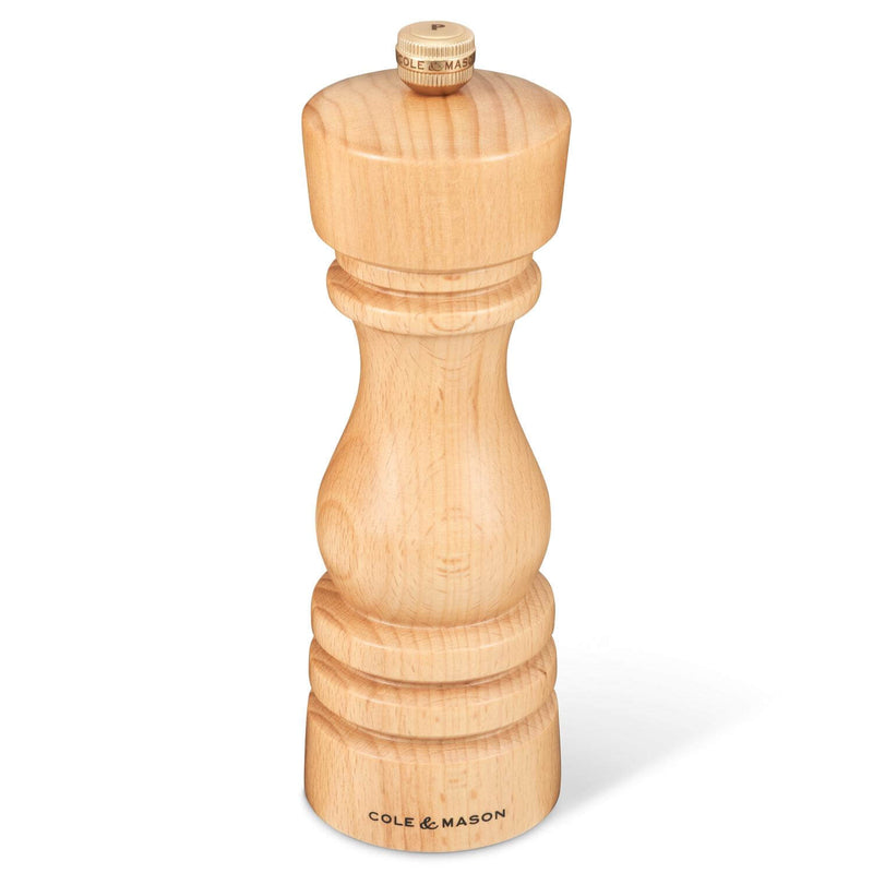 Cole & Mason London 18cm Beech Wood Pepper Mill - Natural Beech