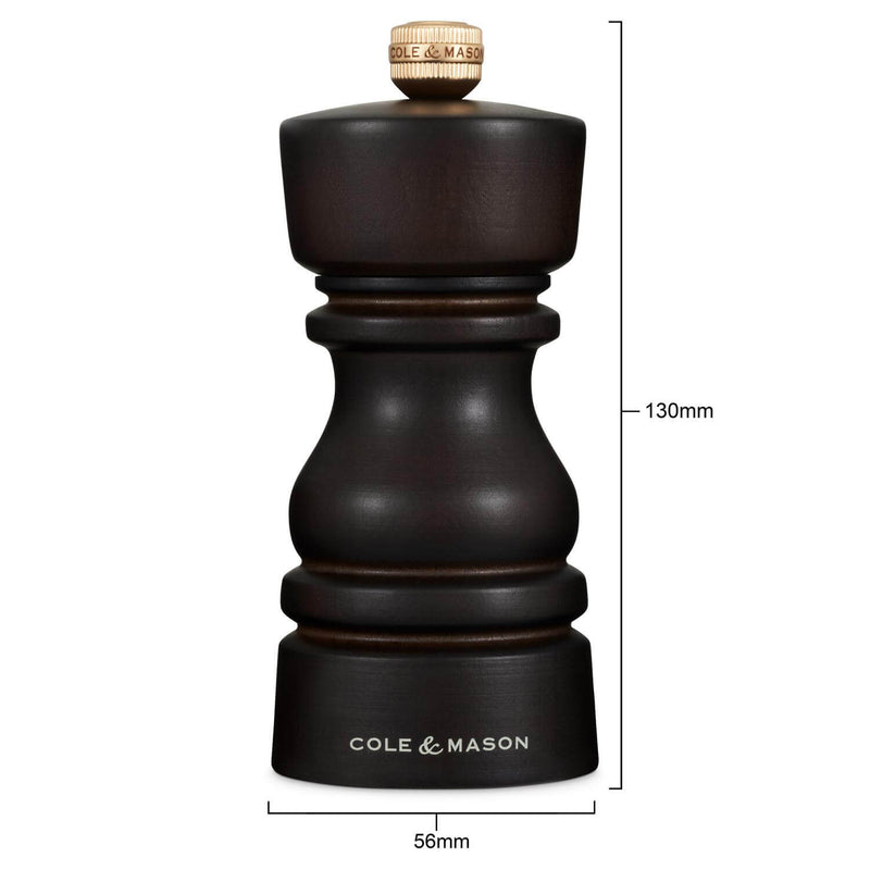 Cole & Mason London 13cm Beech Wood Pepper Mill - Dark Chocolate