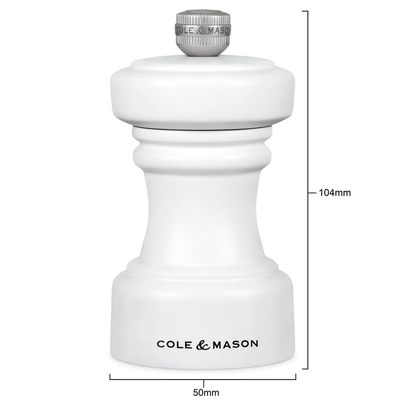 Cole & Mason Hoxton 10.4cm Beech Wood Salt Mill - White