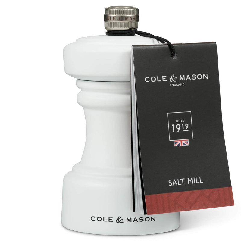 Cole & Mason Hoxton 10.4cm Beech Wood Salt Mill - White