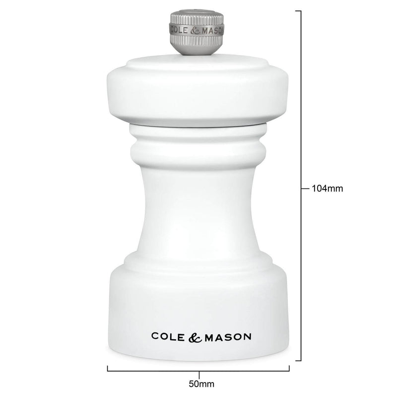 Cole & Mason Hoxton 10.4cm Beech Wood Pepper Mill - White