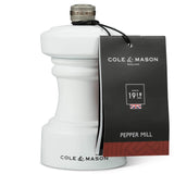 Cole & Mason Hoxton 10.4cm Beech Wood Pepper Mill - White