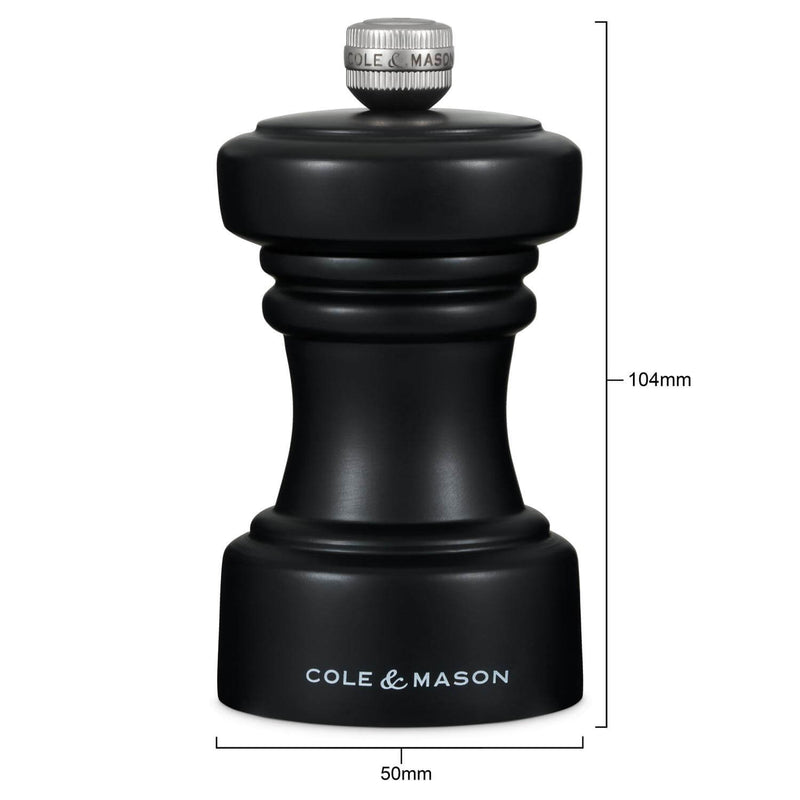 Cole & Mason Hoxton 10.4cm Beech Wood Salt Mill - Black