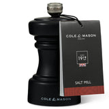 Cole & Mason Hoxton 10.4cm Beech Wood Salt Mill - Black